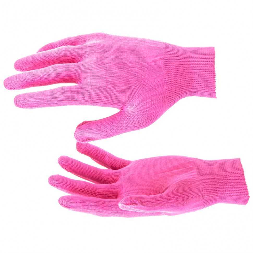 Перчатки Нейлон, 13 класс, цвет розовая фуксия, L Россия Перчатки из нейлона фото, изображение