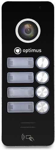 Optimus DSH-1080/4 черная Цветные вызывные панели многоабонентные фото, изображение
